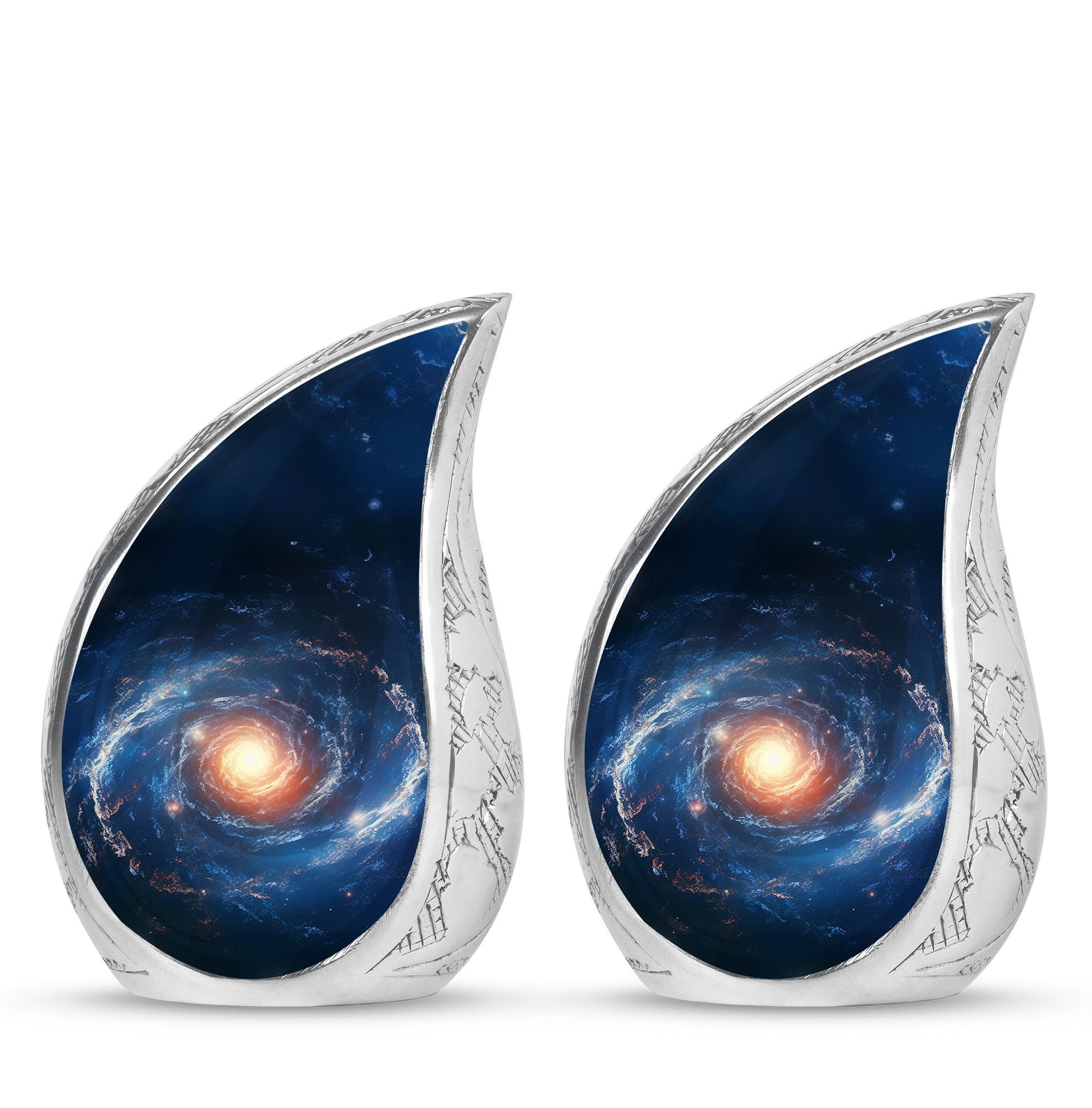The Galactic Swirl. - Galaxy Urn Large Teardrop, Heart Urn For Ashes