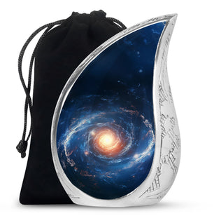 The Galactic Swirl. - Galaxy Urn Large Teardrop, Heart Urn For Ashes