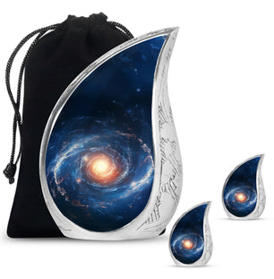 The Galactic Swirl. - Galaxy Urn Large Teardrop, Heart Urn For Ashes