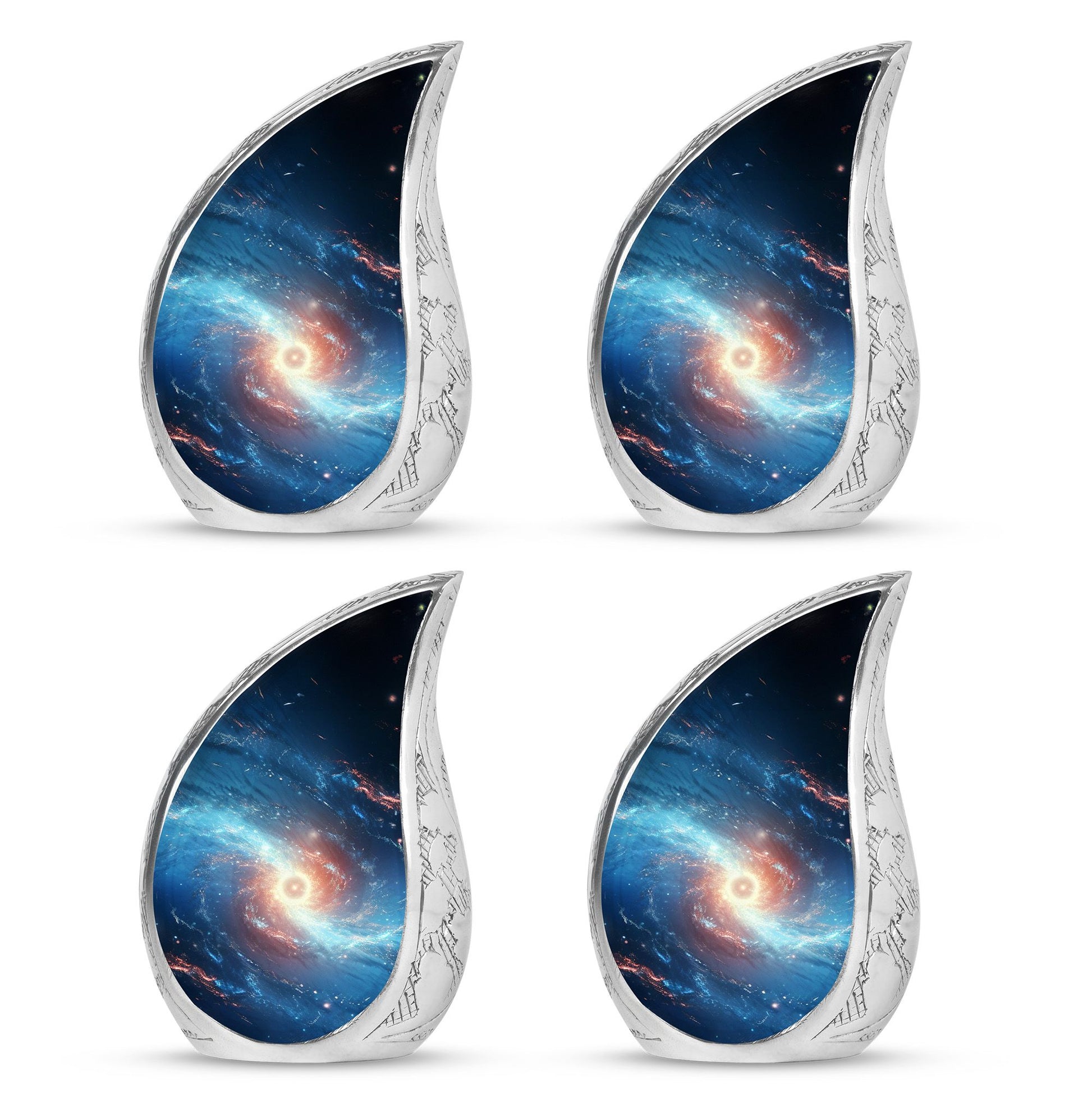 The Galaxy's Luminous Swirl - Galaxy Urn Teardrop, Heart Shape Urn