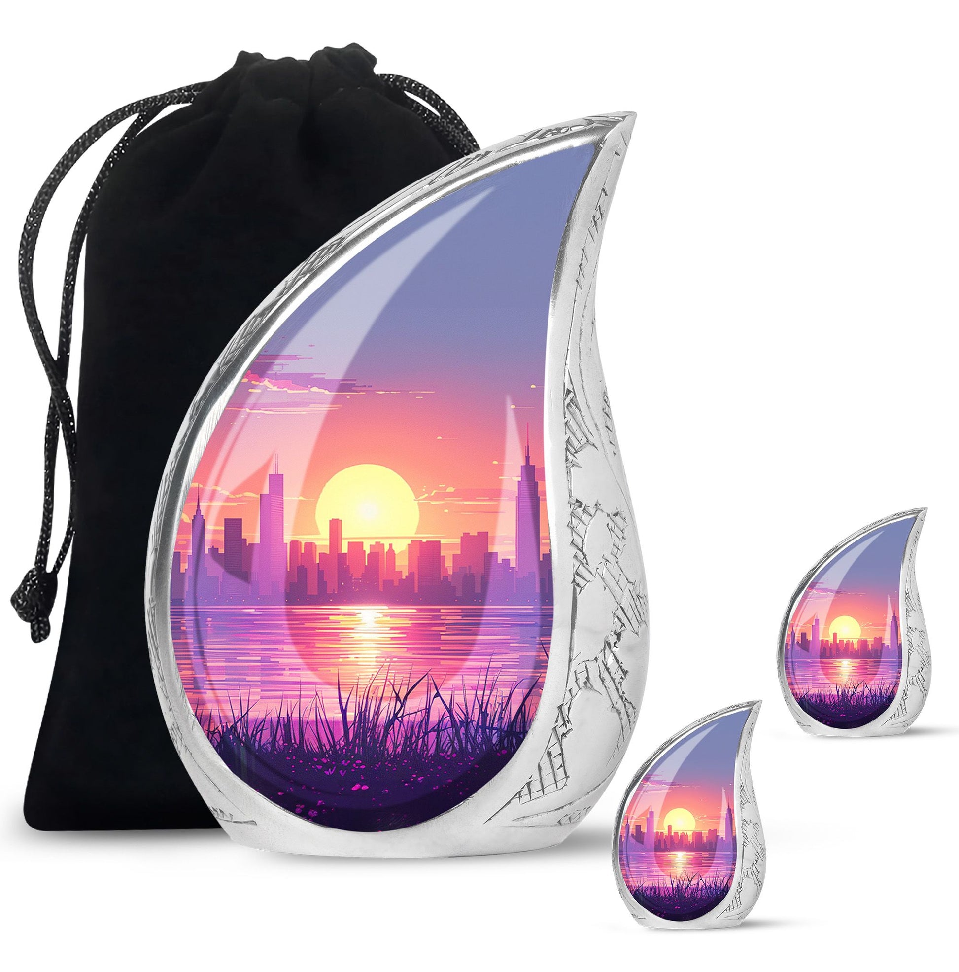 Urban Oasis - Car Urn Large Teardrop, Heart Urn For Ashes