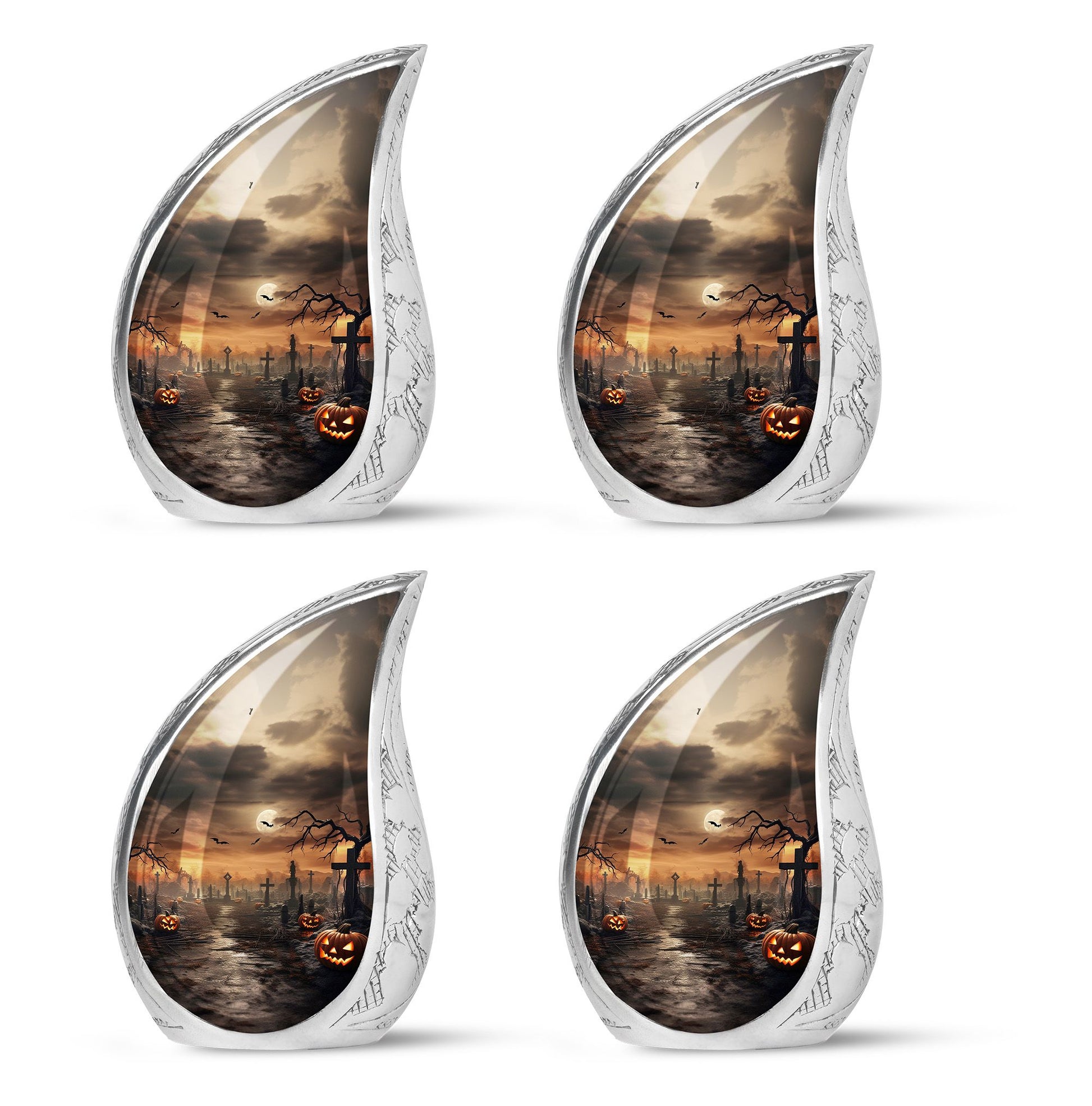 Teardrop Shaped  Keepsake Set of 4