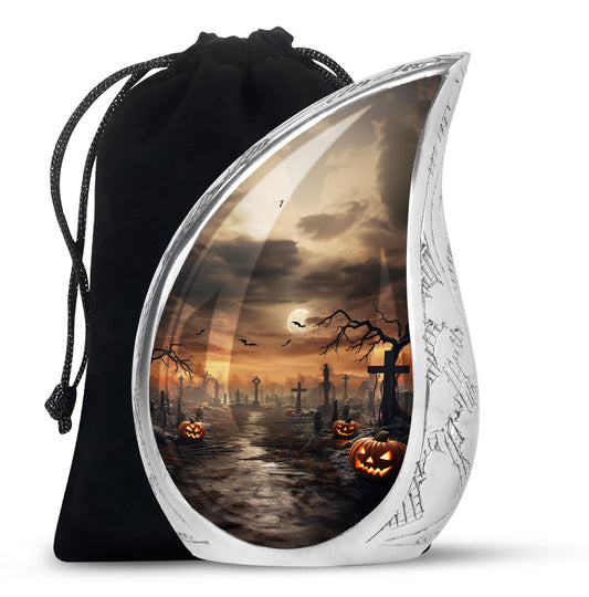 Teardrop Shaped Halloween Urn Large Urn 10 Inch