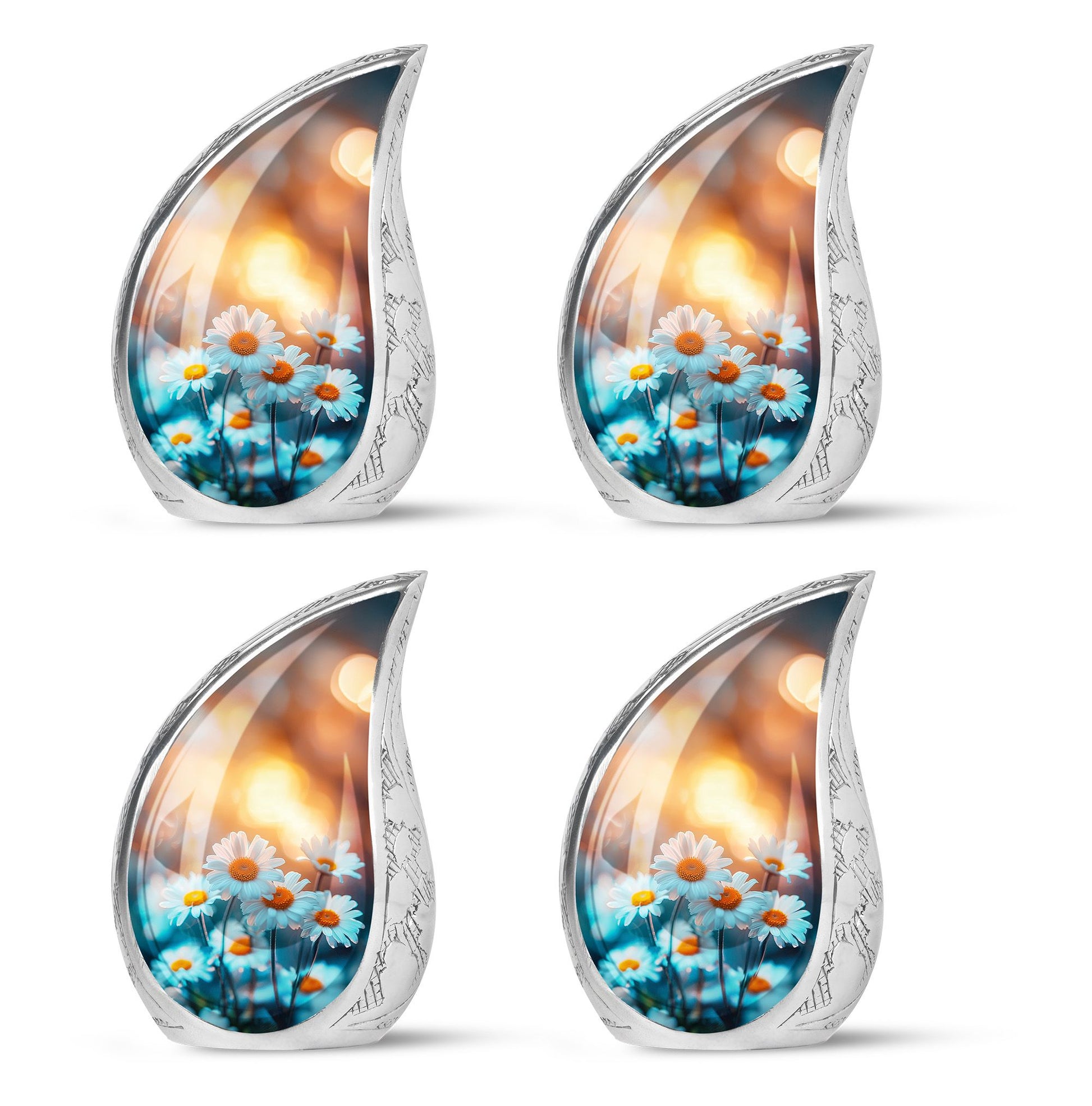 Teardrop Shaped  Keepsake Set of 4