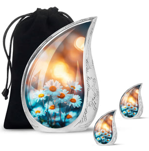 Teardrop Shaped  Large Urn With 2 Keepsake