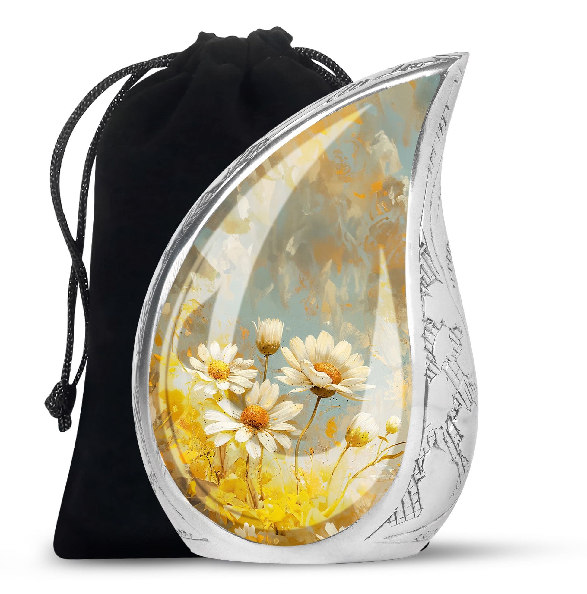 Teardrop Shaped DRUM Urn Large Urn 10 Inch