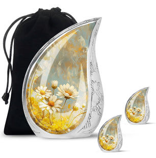 Teardrop Shaped  Large Urn With 2 Keepsake