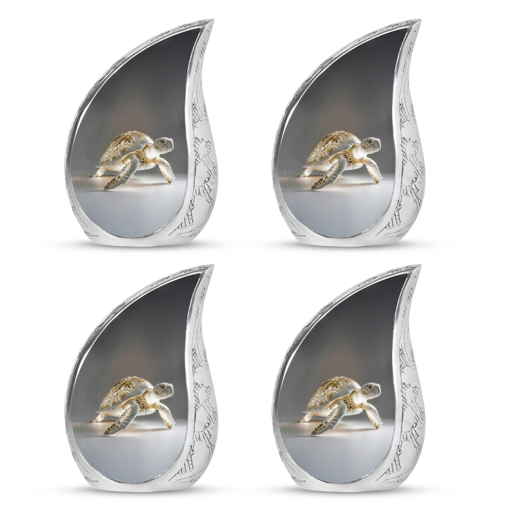 Teardrop Shaped  Keepsake Set of 4