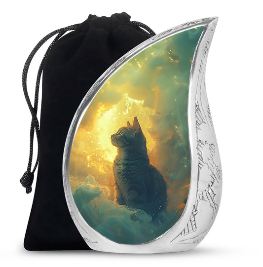 Teardrop Shaped Cat Urn Large Urn 10 Inch