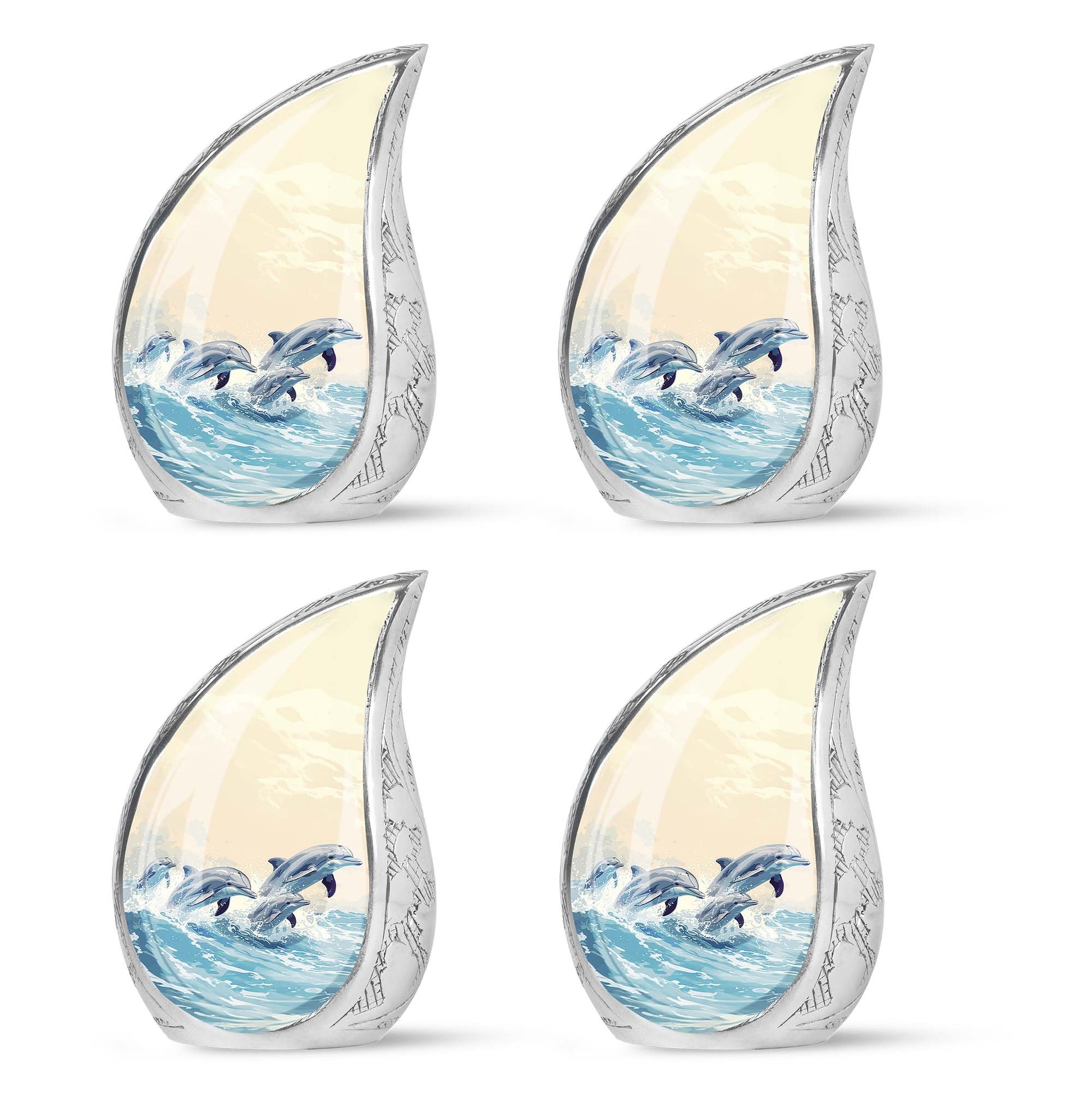 Teardrop Shaped  Keepsake Set of 4
