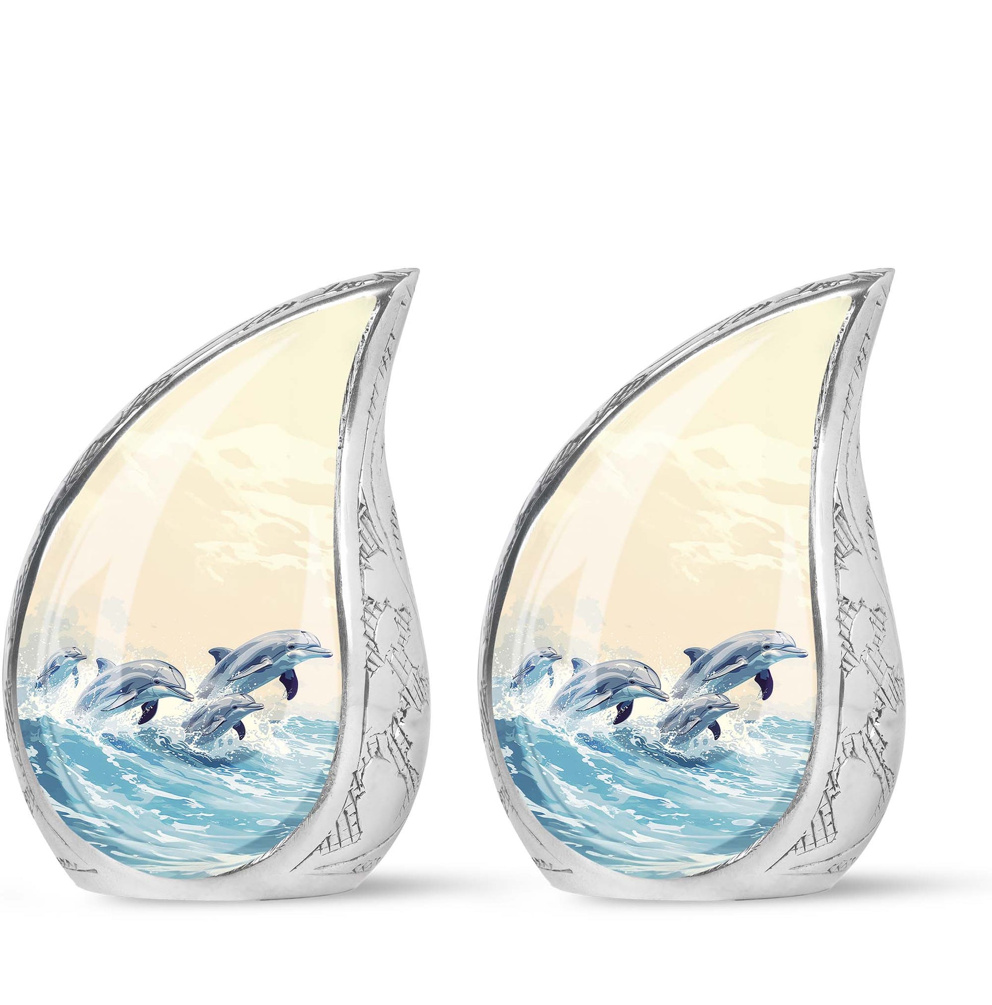 Teardrop Shaped  Keepsake Set of 2