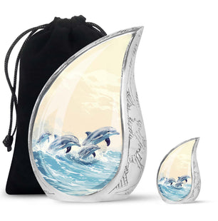 Teardrop Shaped  Large Urn With 1 Keepsake