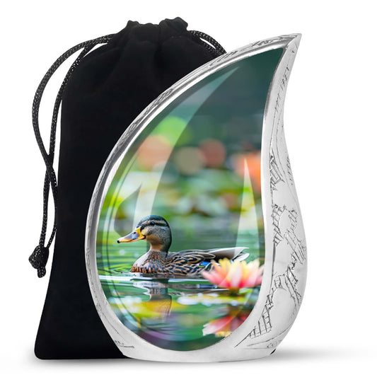 Teardrop Shaped Duck Urn Large Urn 10 Inch