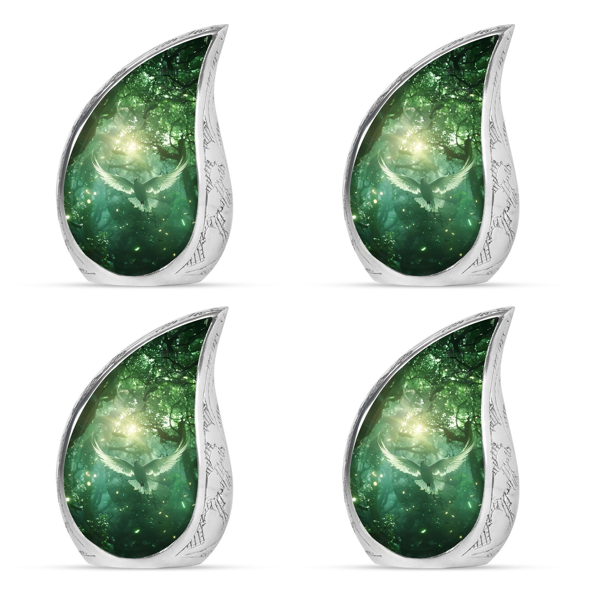 Teardrop Shaped  Keepsake Set of 4