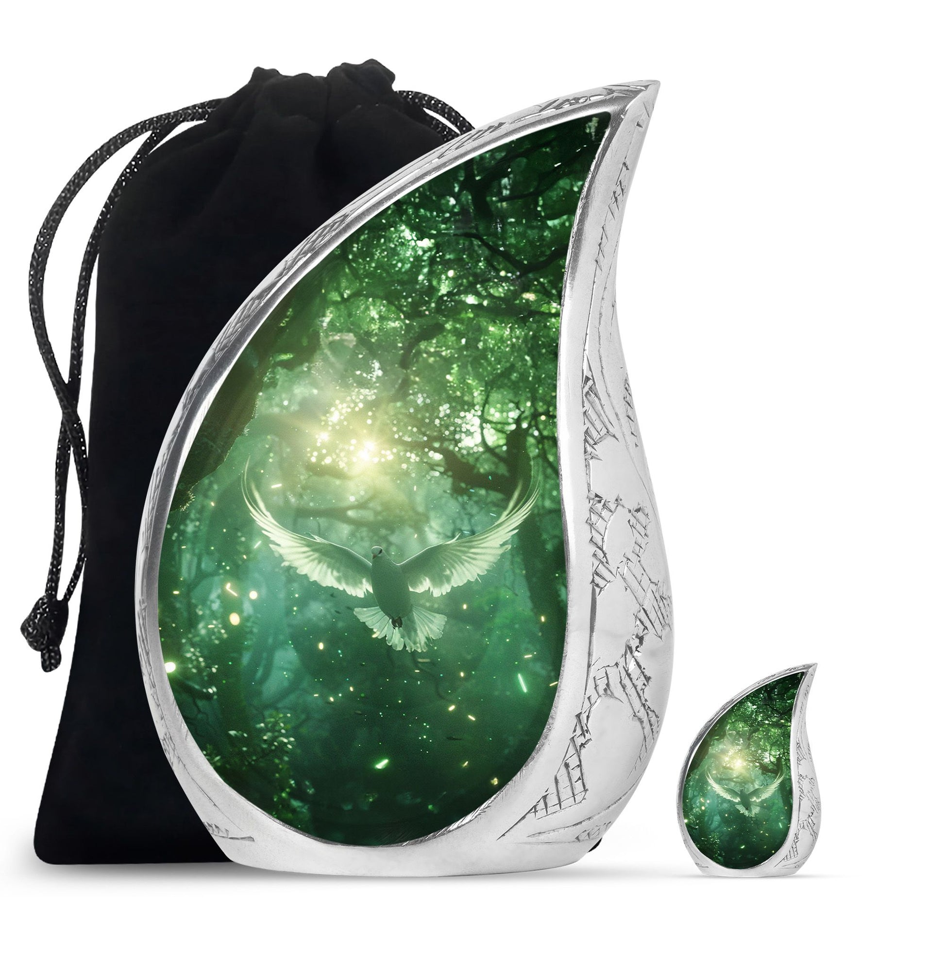 Teardrop Shaped  Large Urn With 1 Keepsake