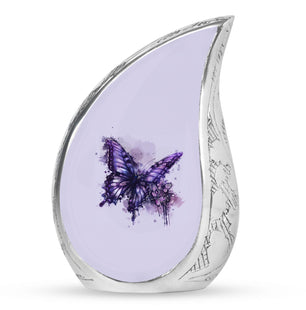 Purple Butterfly Urn For Ashes Large Funeral, Ashes Urn For Ashes