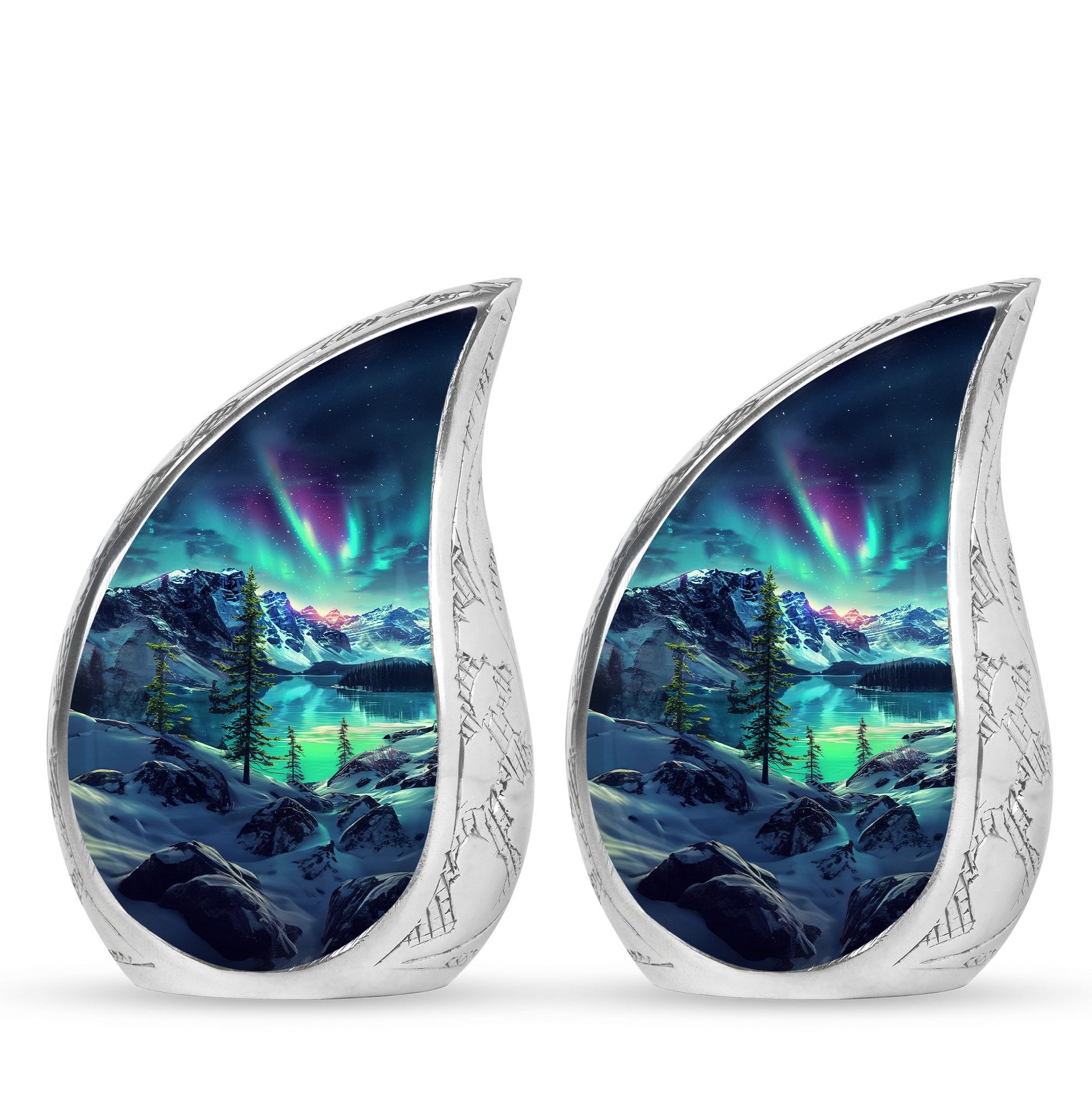 Aurora Borealis Little Urns Large Funeral, Ashes Urn For Ashes