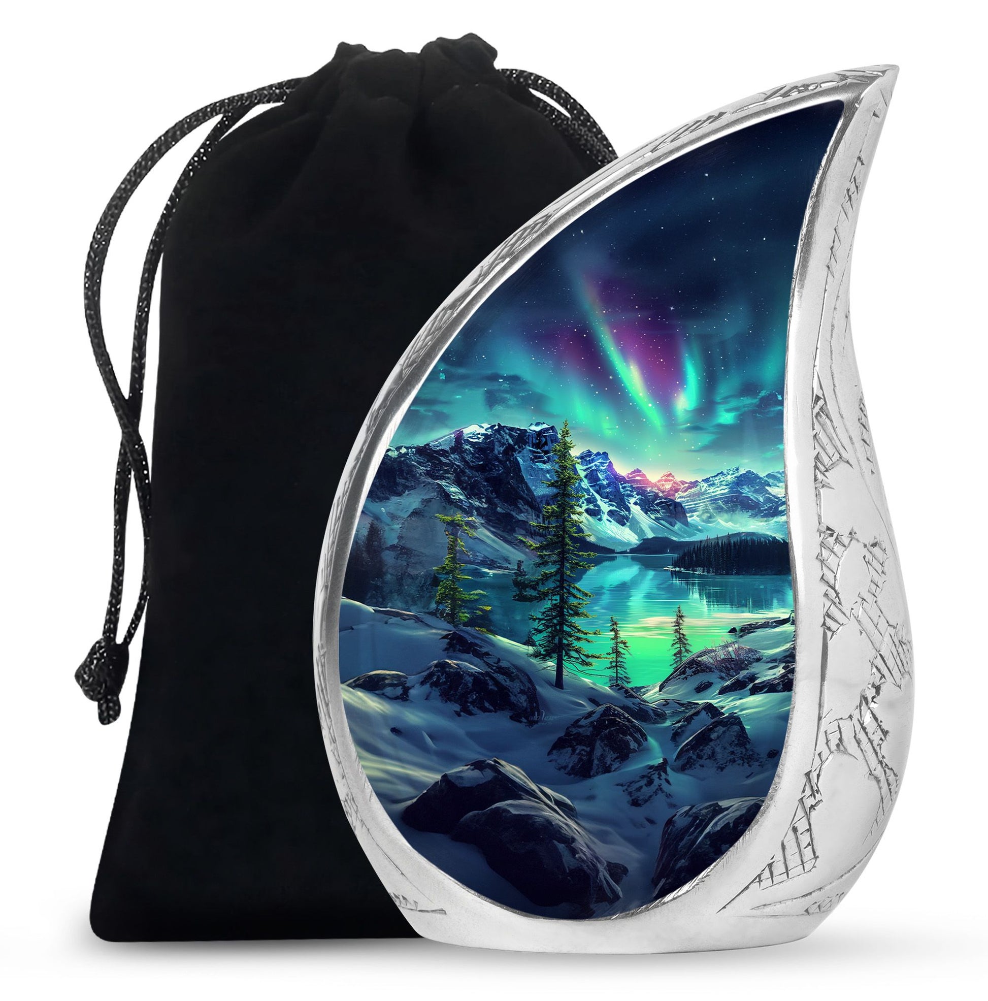 Aurora Borealis Little Urns Large Funeral, Ashes Urn For Ashes
