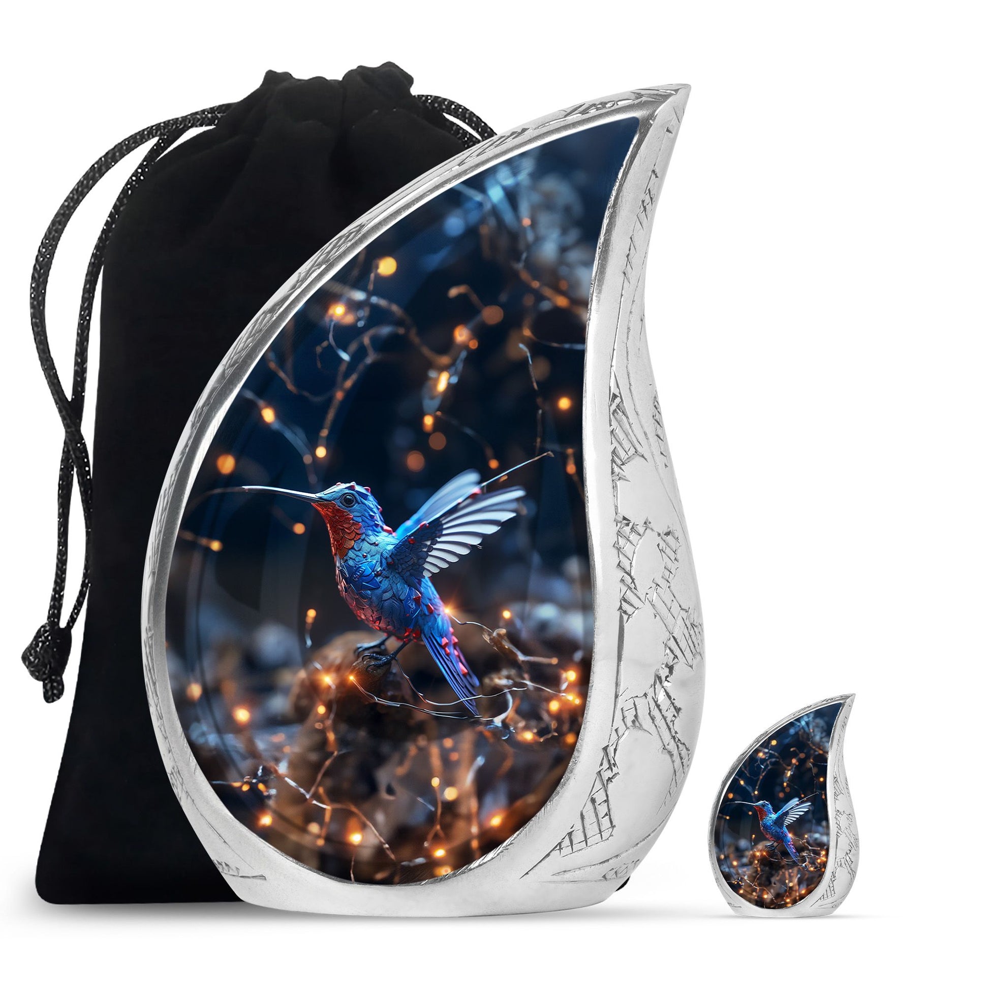 Humming Birds Urns Large Funeral, Ashes Urn For Ashes