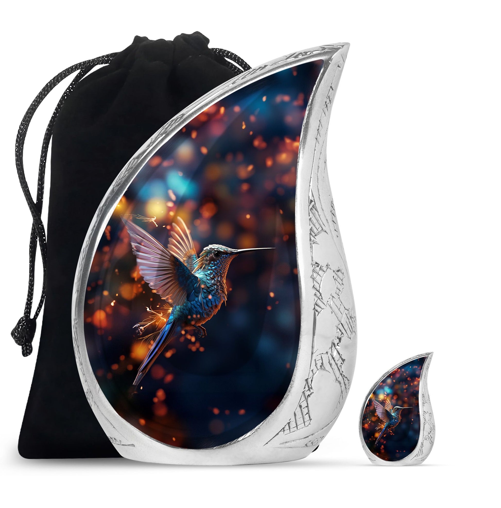 Humming Birds Urn For Mom Ashes Funeral, Ashes Memorial Urn
