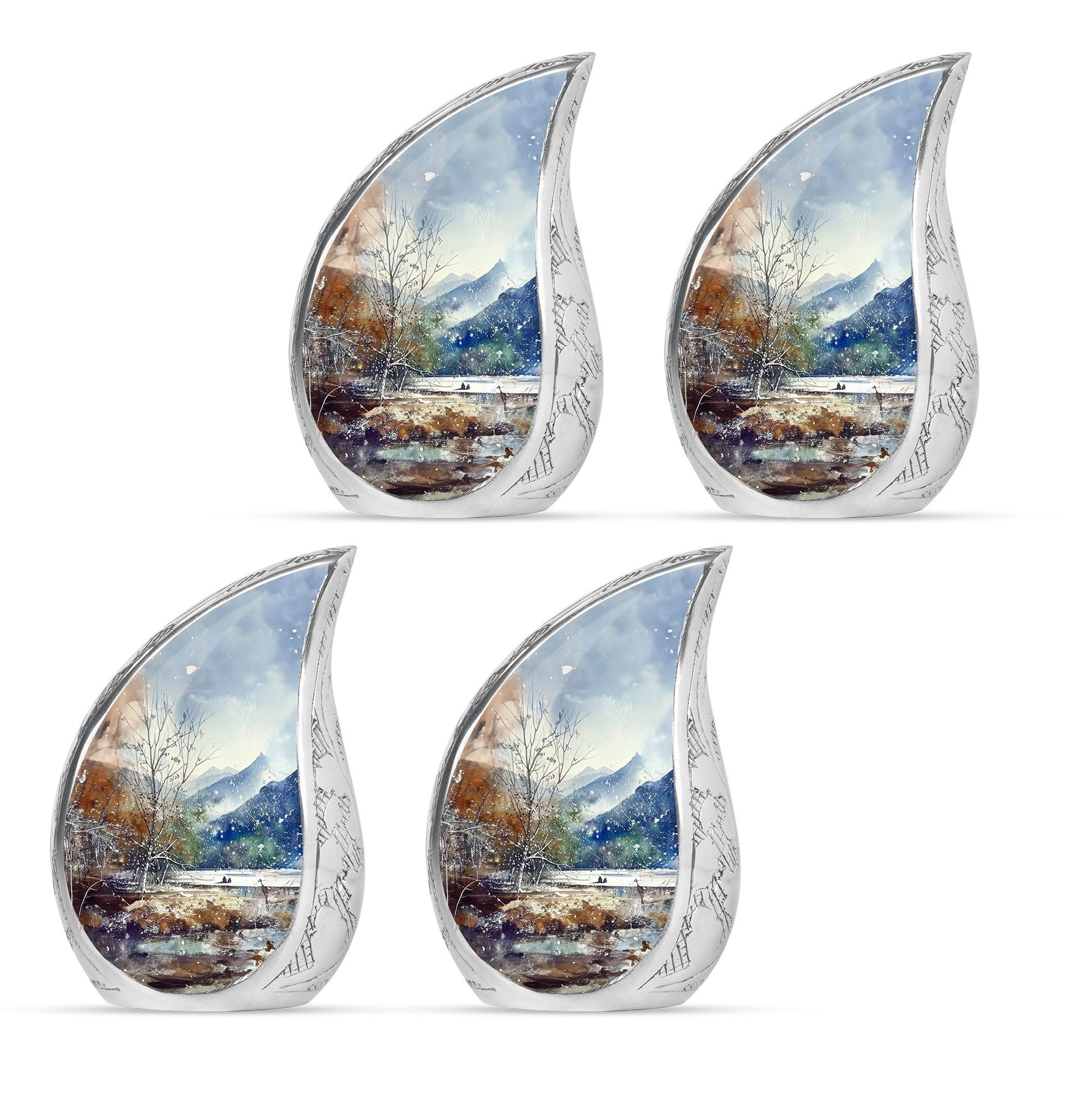 Mountains Urn For Human Remains Funeral, Ashes Memorial Urn