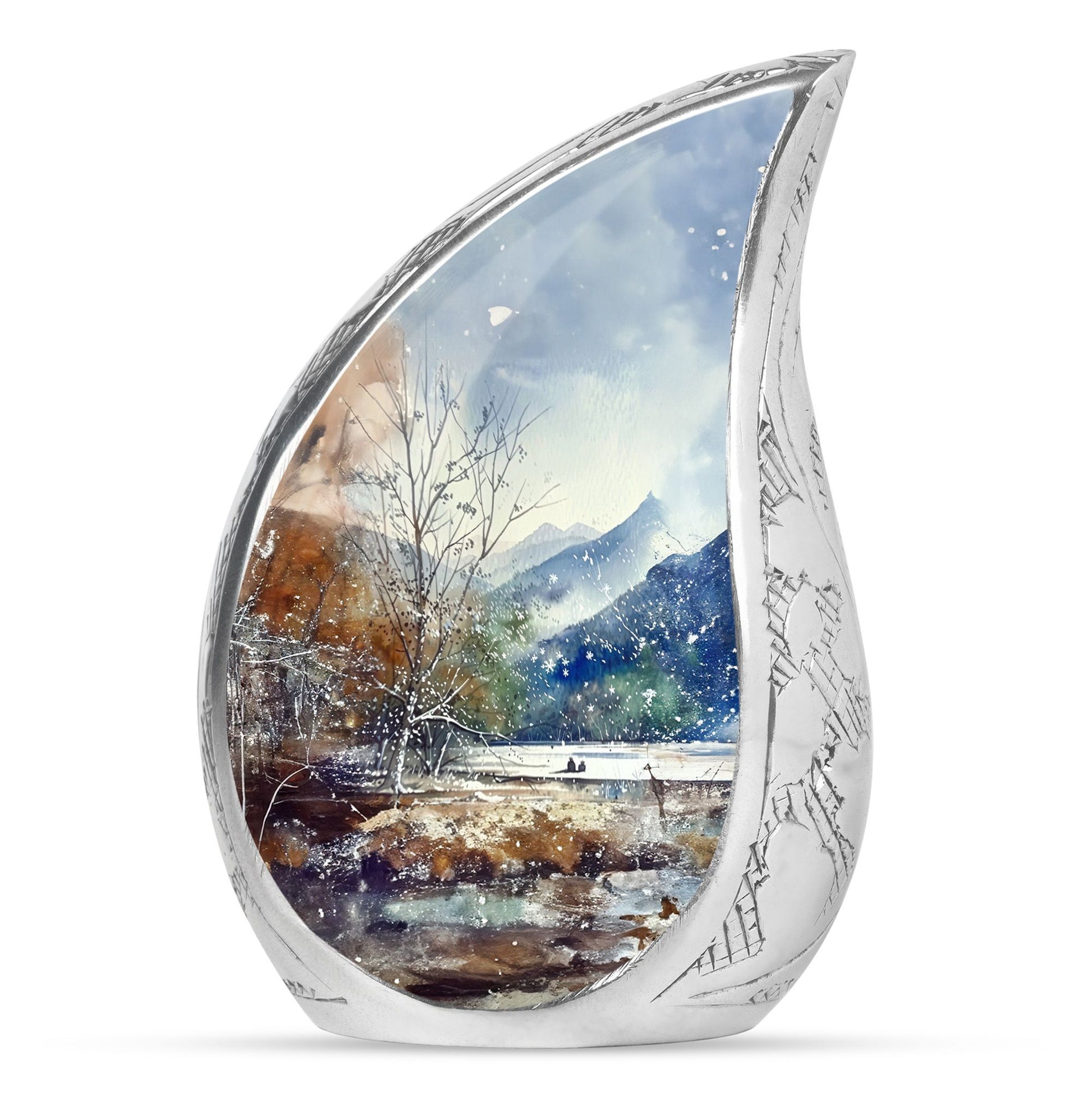 Mountains Urn For Human Remains Funeral, Ashes Memorial Urn