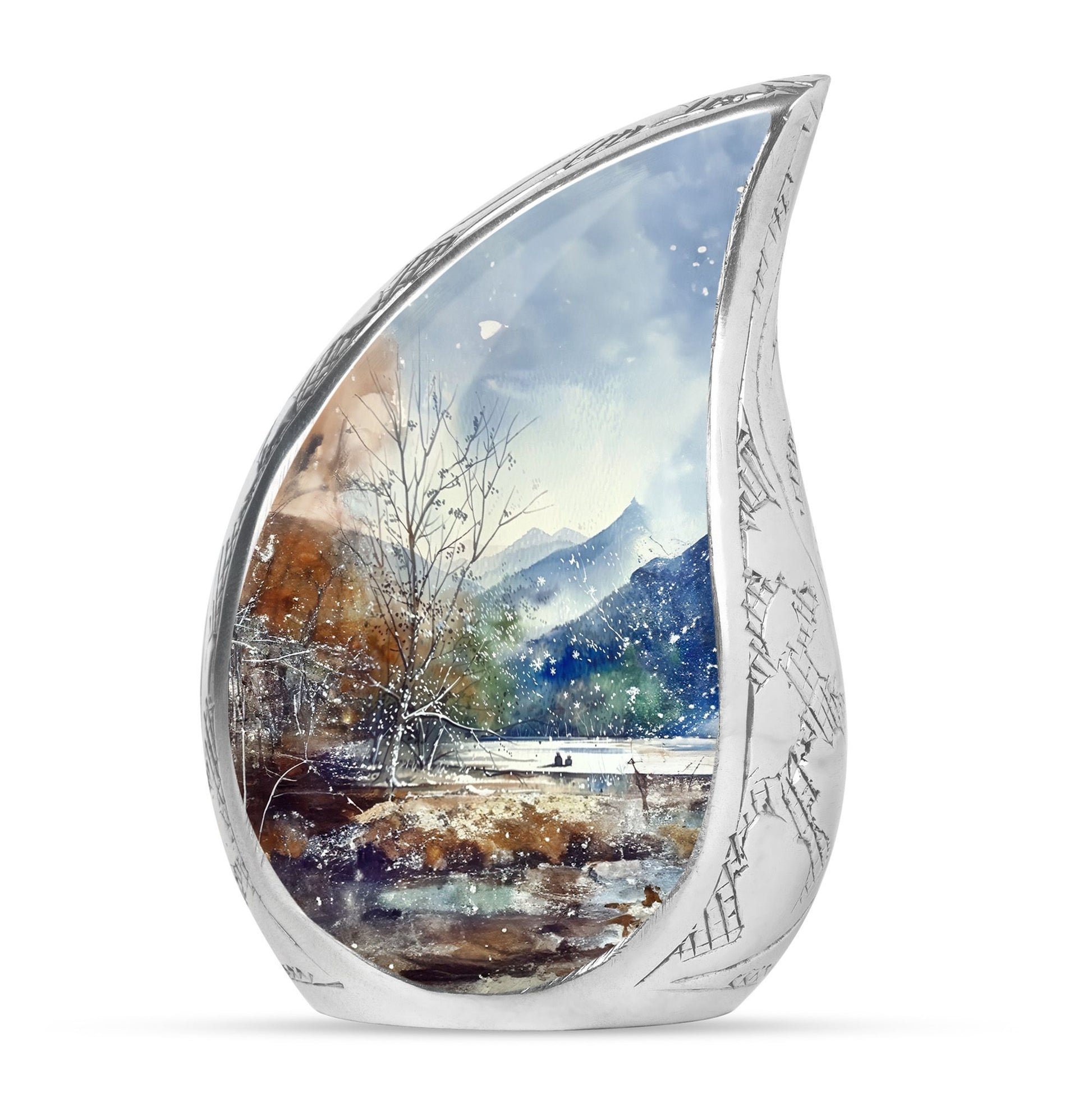 Mountains Urn For Human Remains Funeral, Ashes Memorial Urn