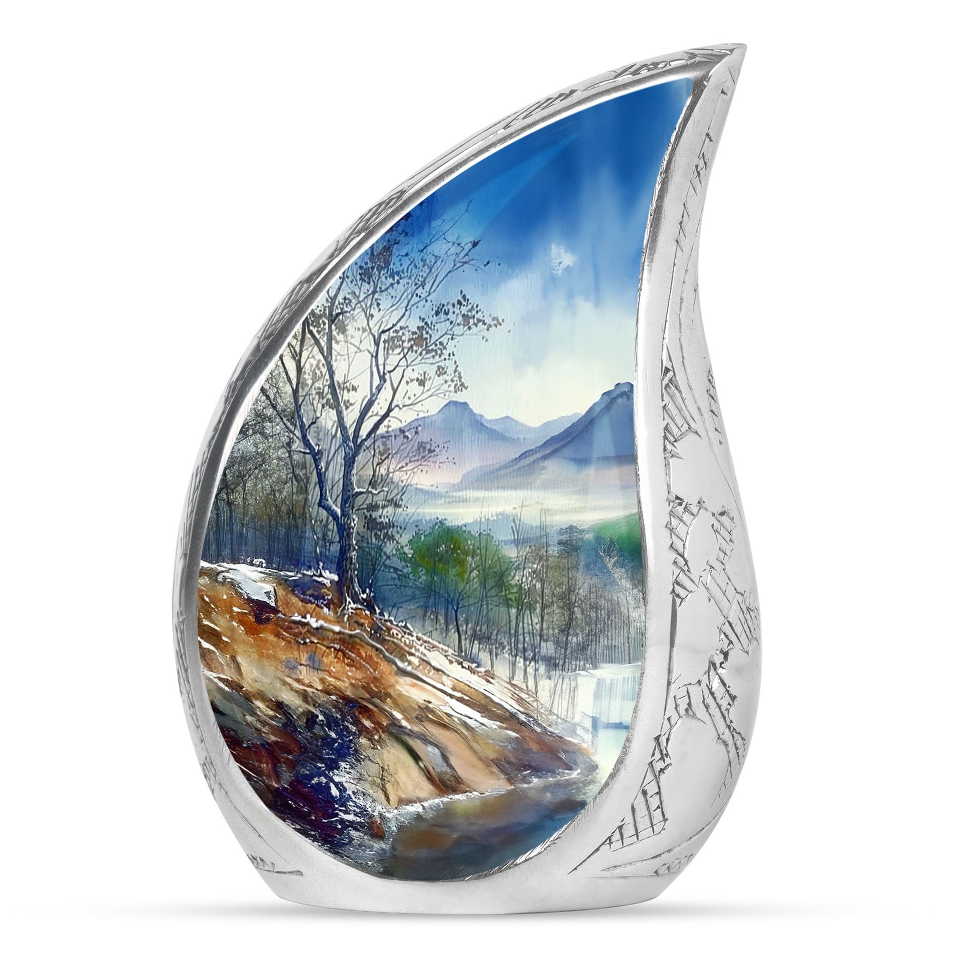 Mountains Urn For Human Ashes Funeral, Ashes Cremation Urn For Ashes