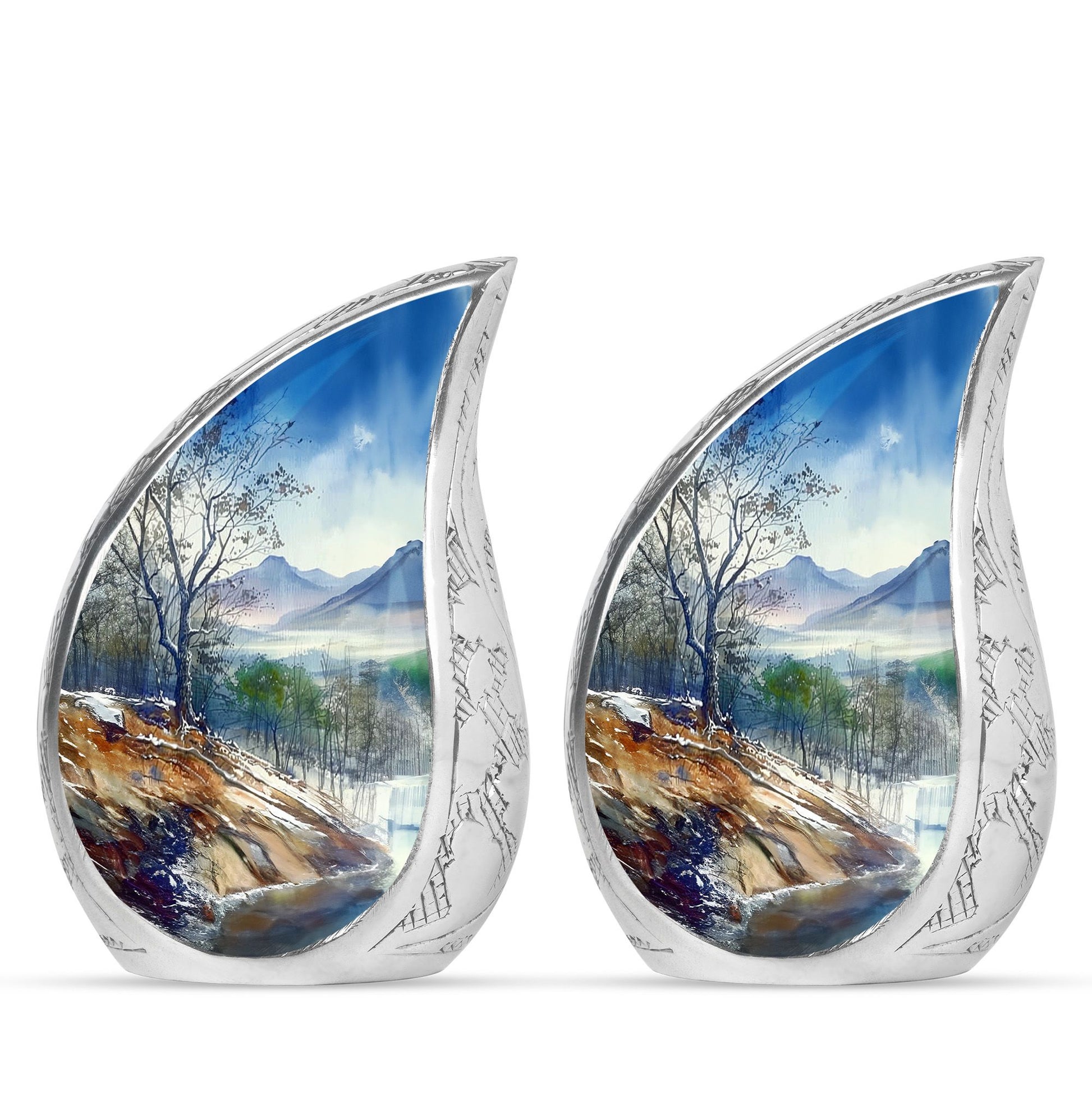 Mountains Urn For Human Ashes Funeral, Ashes Cremation Urn For Ashes