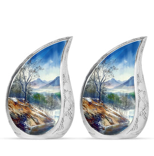 Mountains Urn For Human Ashes Funeral, Ashes Cremation Urn For Ashes
