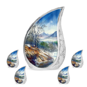 Mountains Urn For Human Ashes Funeral, Ashes Cremation Urn For Ashes