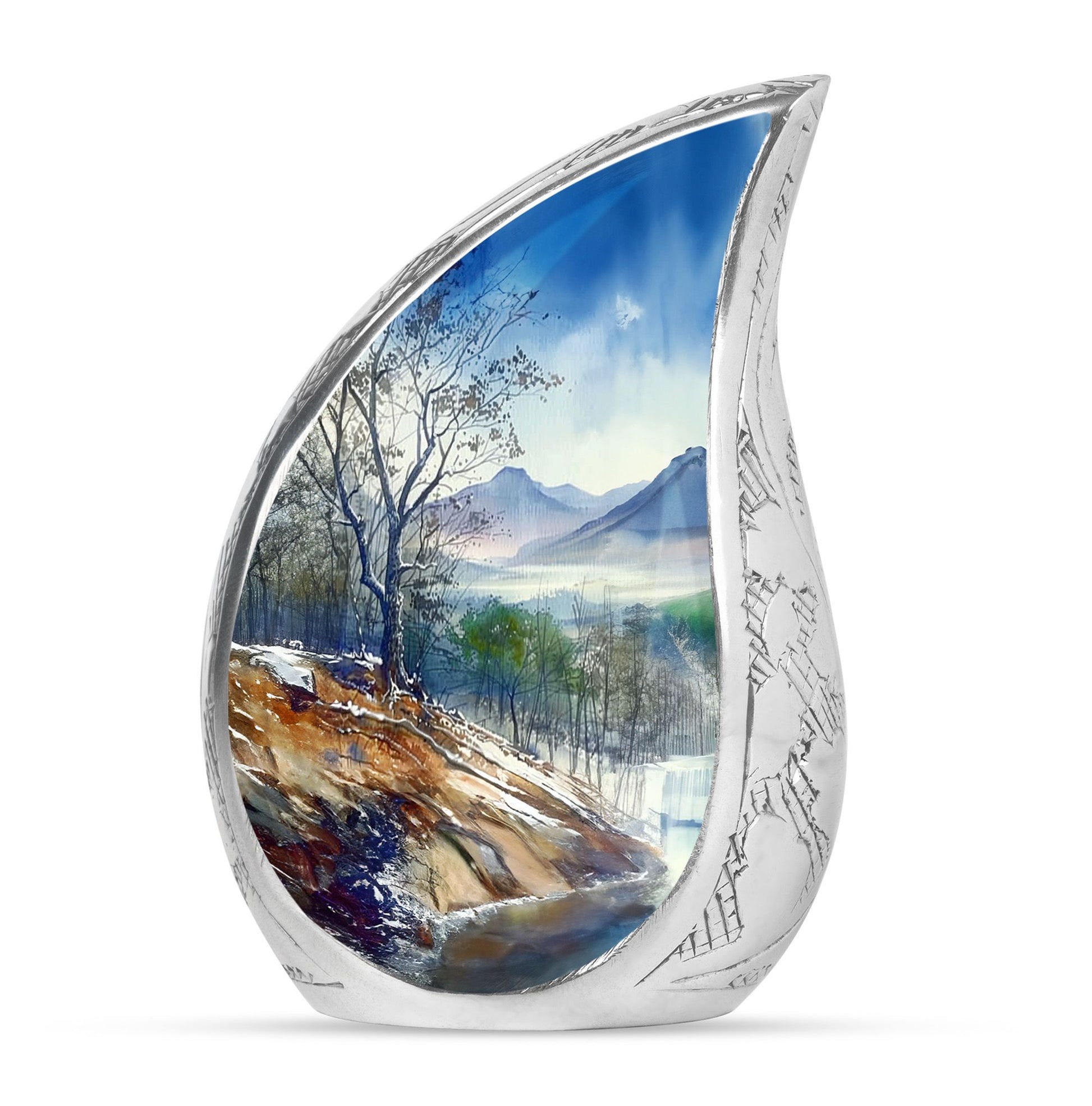 Mountains Urn For Human Ashes Funeral, Ashes Cremation Urn For Ashes