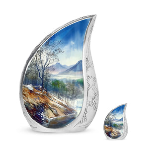 Mountains Urn For Human Ashes Funeral, Ashes Cremation Urn For Ashes