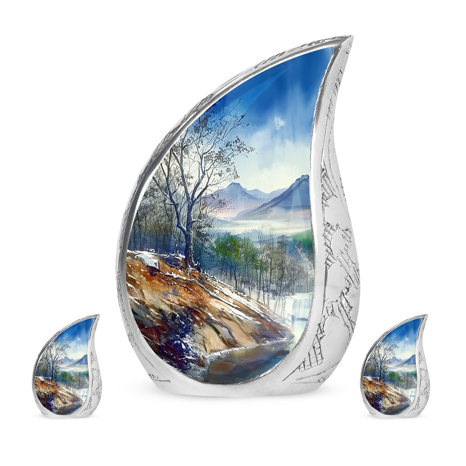 Mountains Urn For Human Ashes Funeral, Ashes Cremation Urn For Ashes