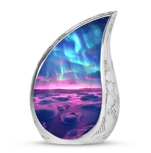 Aurora Borealis Keepsake For Ashes Funeral, Ashes Memorial Urn