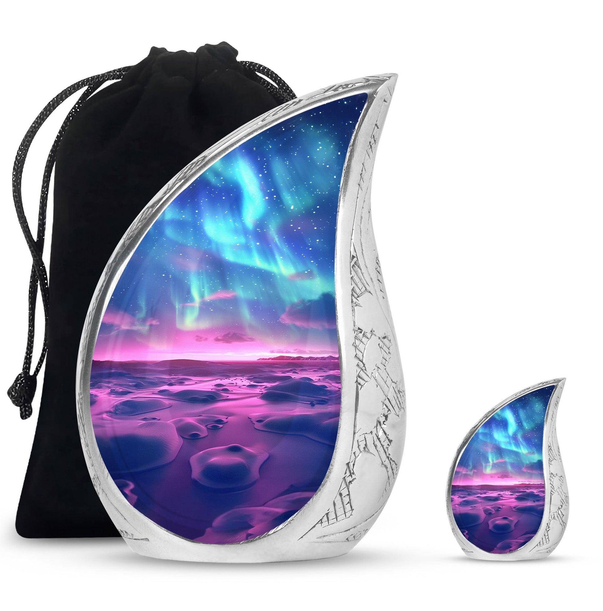 Aurora Borealis Keepsake For Ashes Funeral, Ashes Memorial Urn