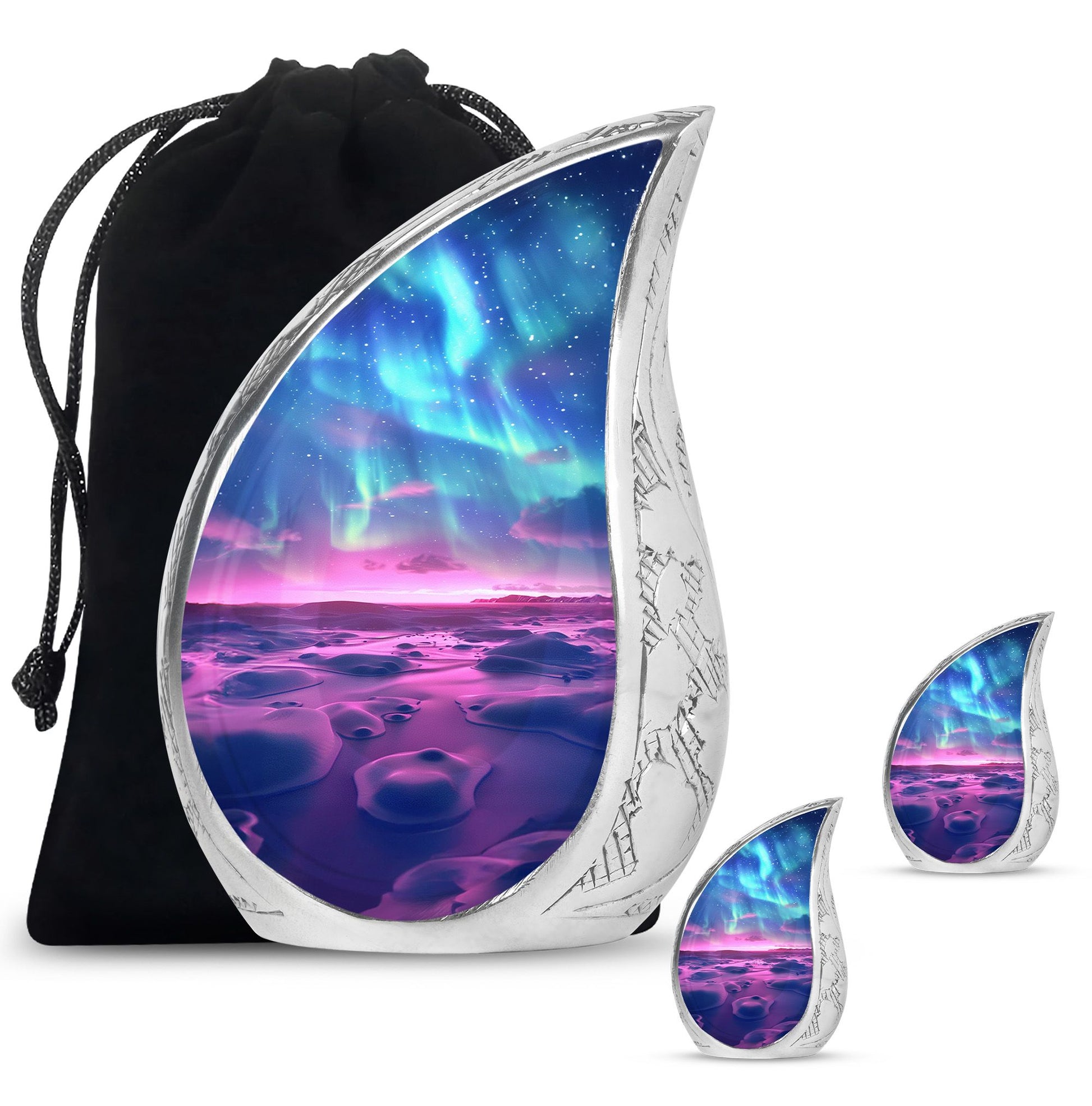 Aurora Borealis Keepsake For Ashes Funeral, Ashes Memorial Urn