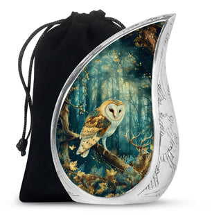 Barn Owl Urn For Human Ashes Keepsake Funeral, Ashes Urn For Ashes