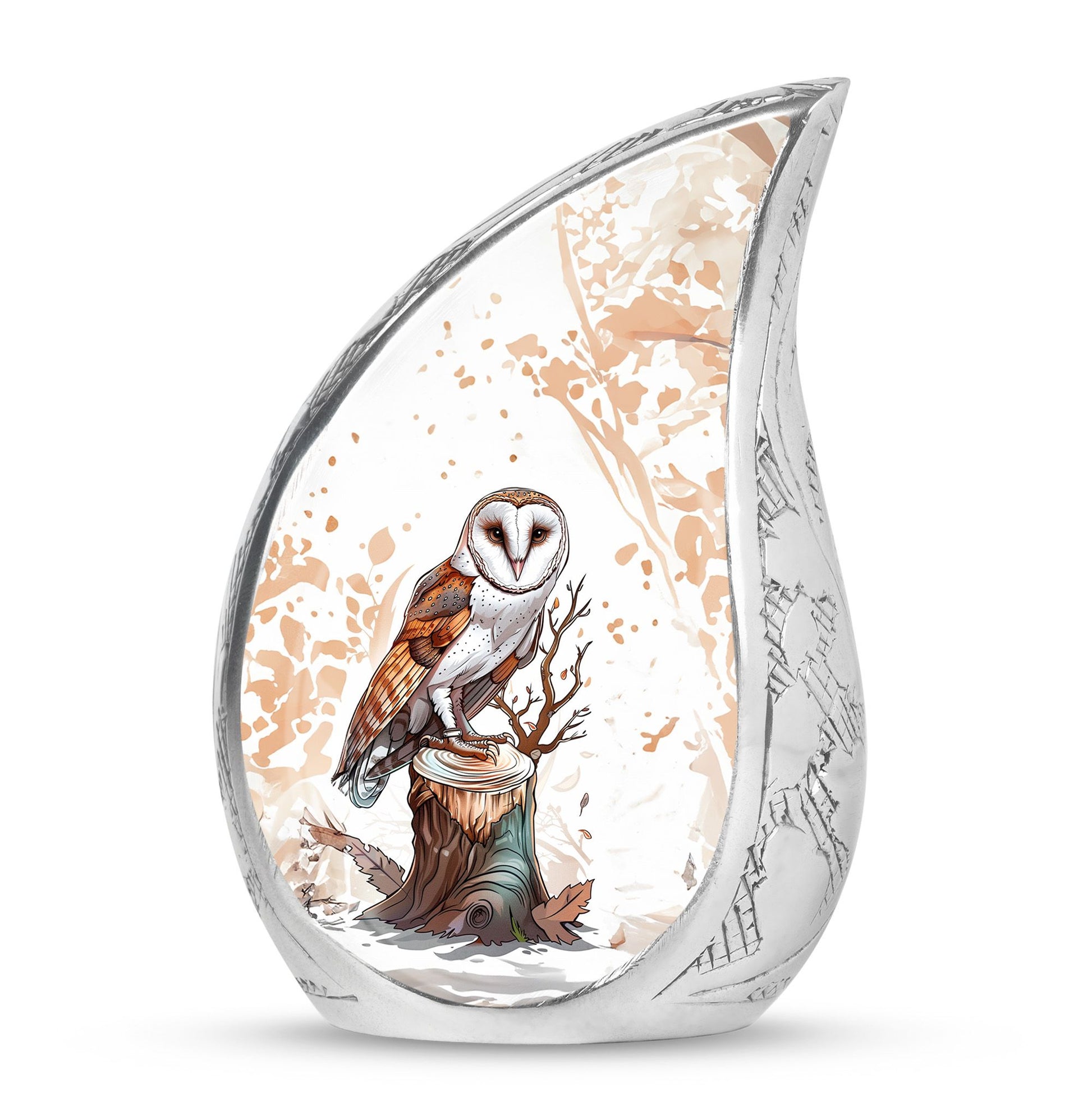 Barn Owl Urn For Human Ashes Women Funeral, Ashes Urn For Ashes