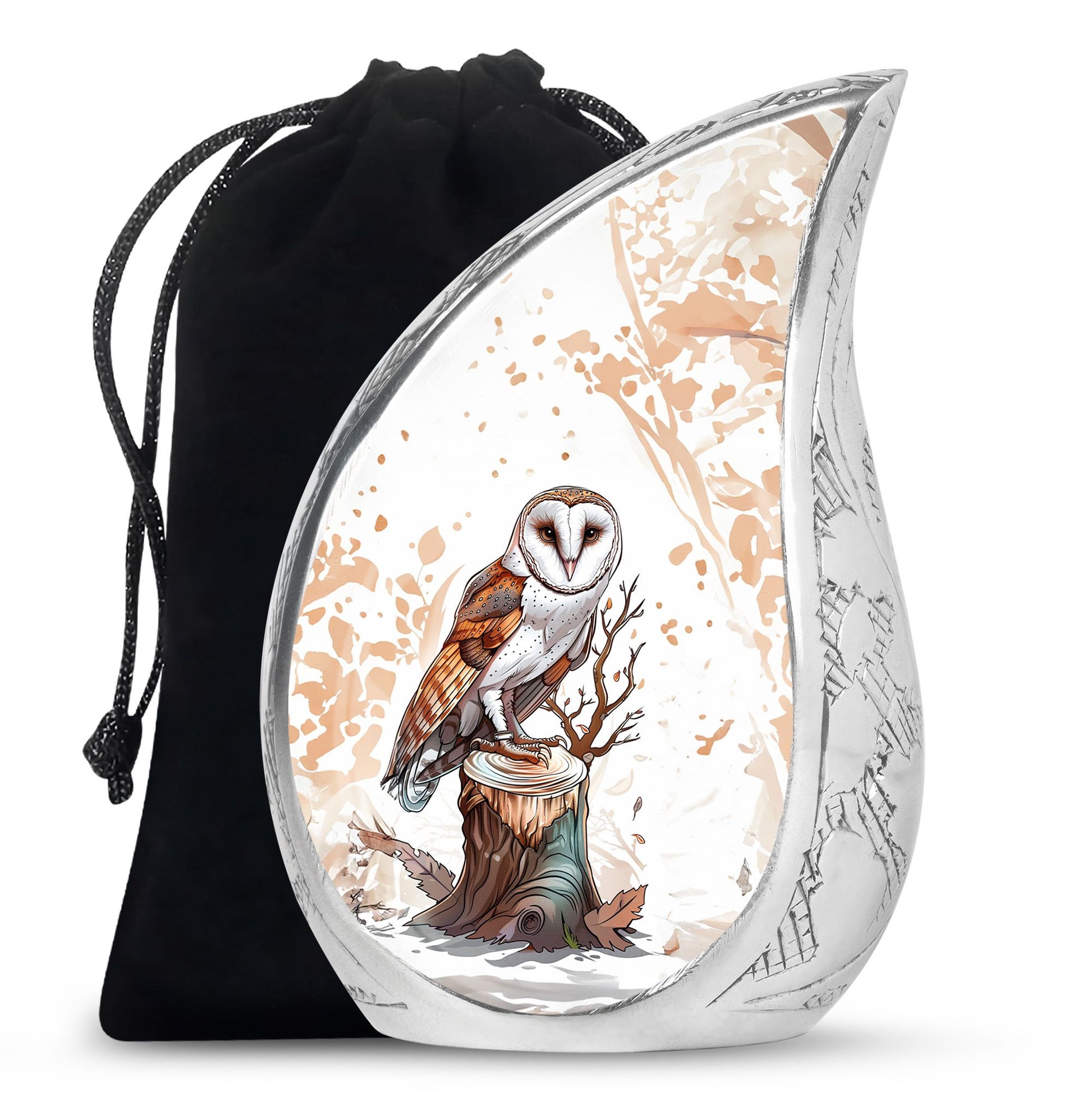 Barn Owl Urn For Human Ashes Women Funeral, Ashes Urn For Ashes