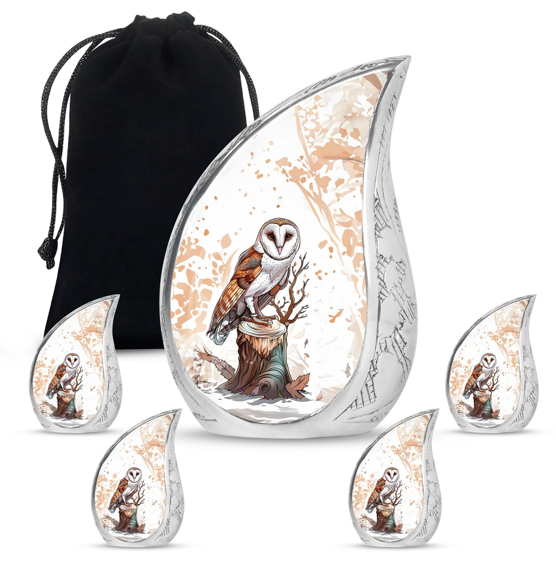 Barn Owl Urn For Human Ashes Women Funeral, Ashes Urn For Ashes