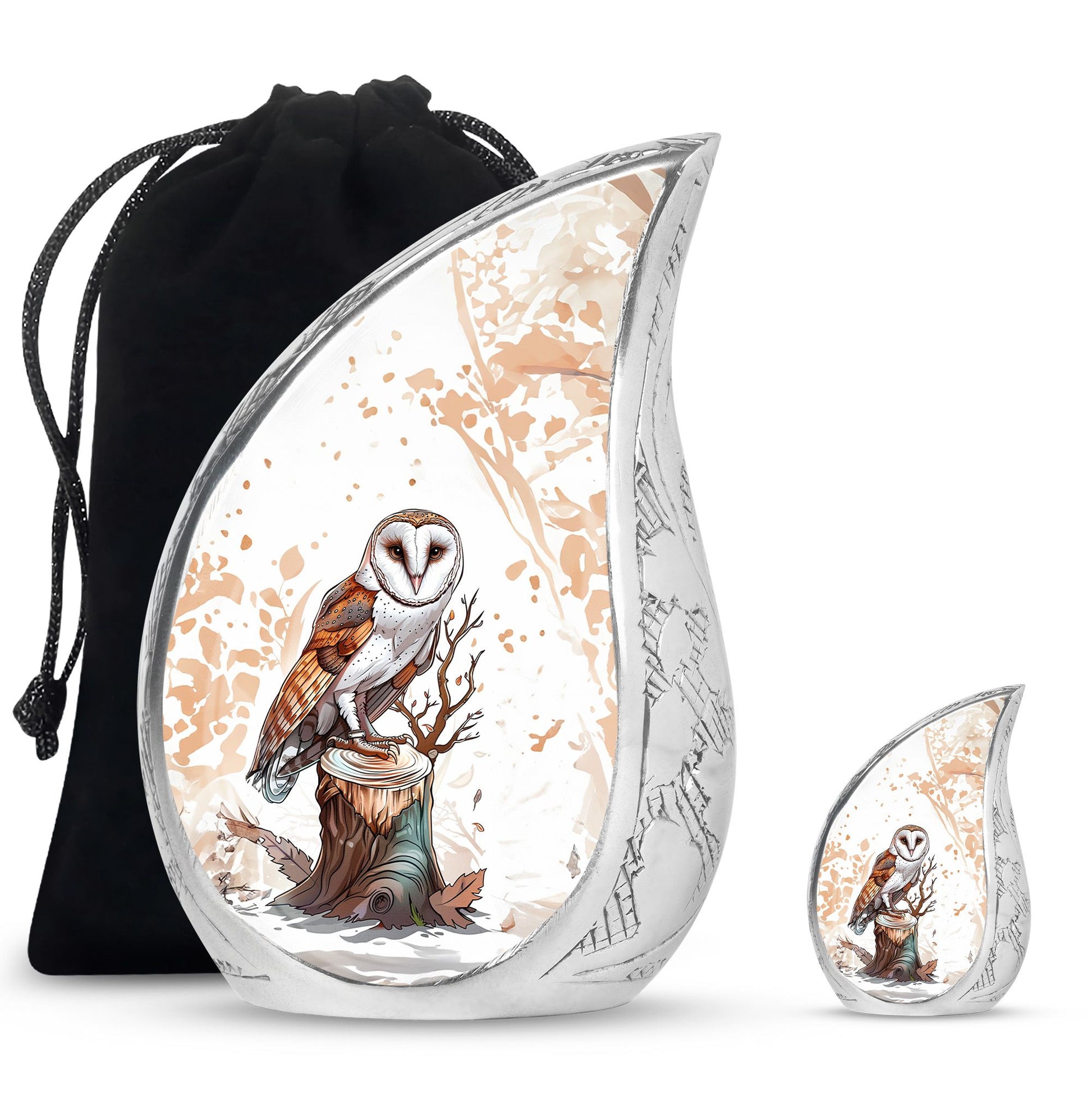 Barn Owl Urn For Human Ashes Women Funeral, Ashes Urn For Ashes