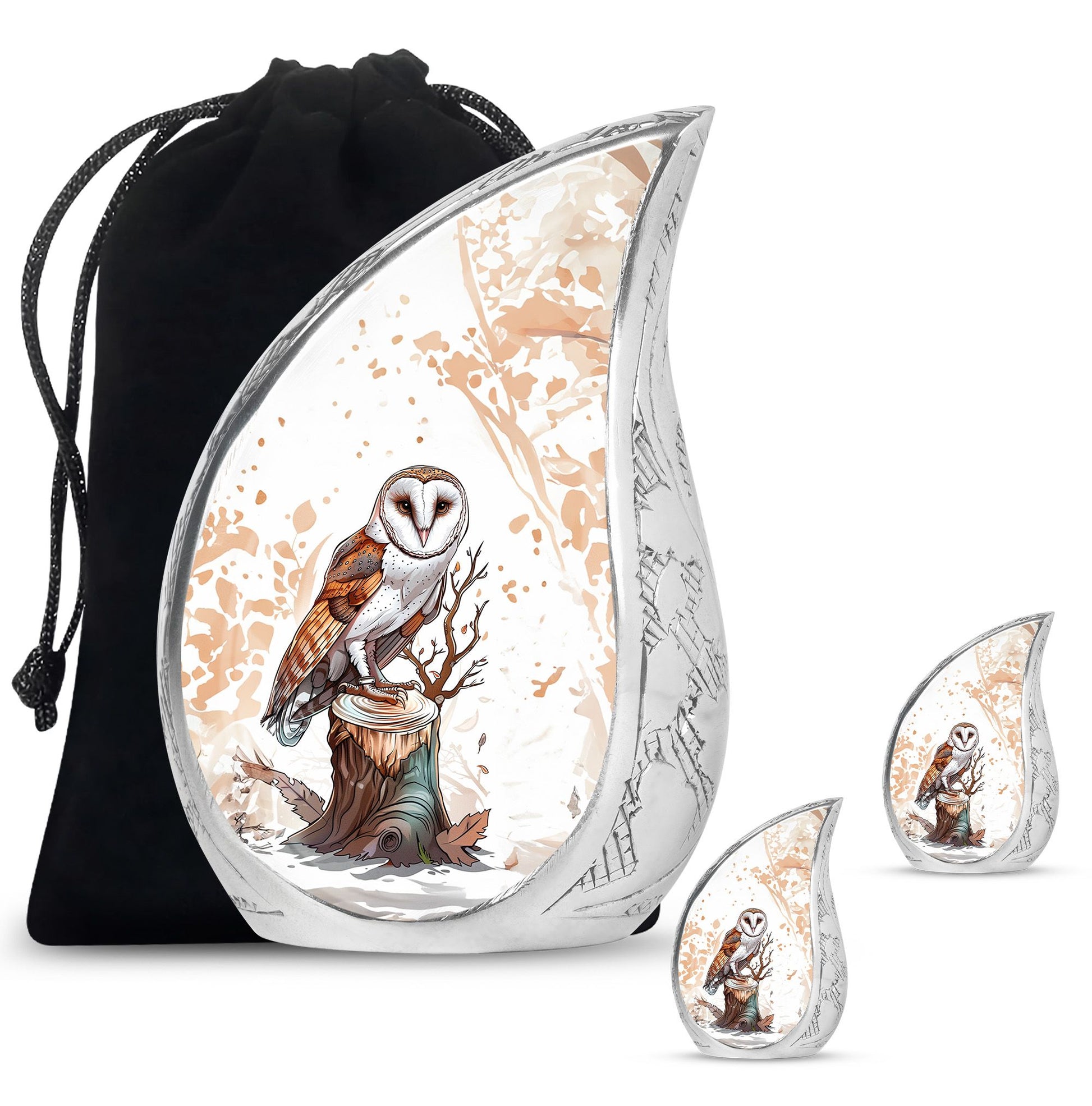 Barn Owl Urn For Human Ashes Women Funeral, Ashes Urn For Ashes