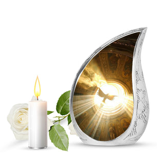 Catholic Urn For Ashes Adult Male Small Large Funeral, Ashes Urn