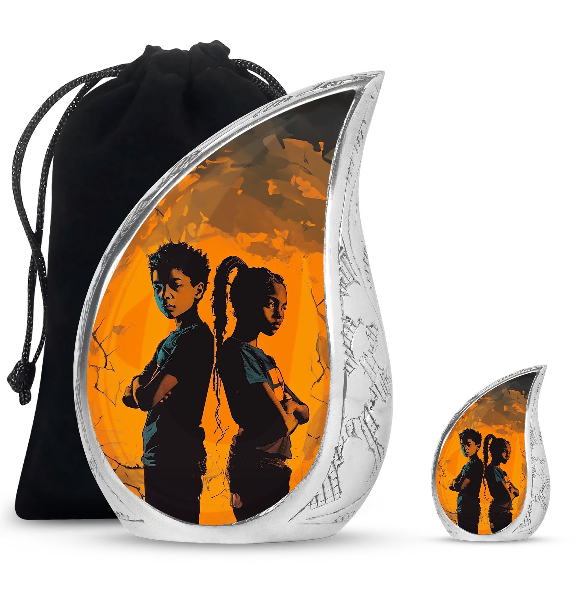 Brother And Sister Mini Urns For Human Ashes Large Funeral, Ashes Urn