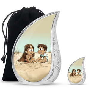 Brother And Sister Urn For Human Ashes Funeral, Ashes Urn For Ashes