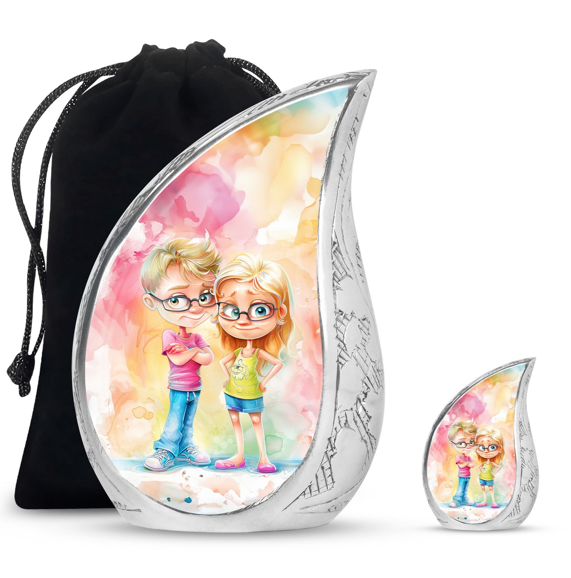 Brother And Sister Urn For Human Ashes Funeral, Ashes Cremation Urn