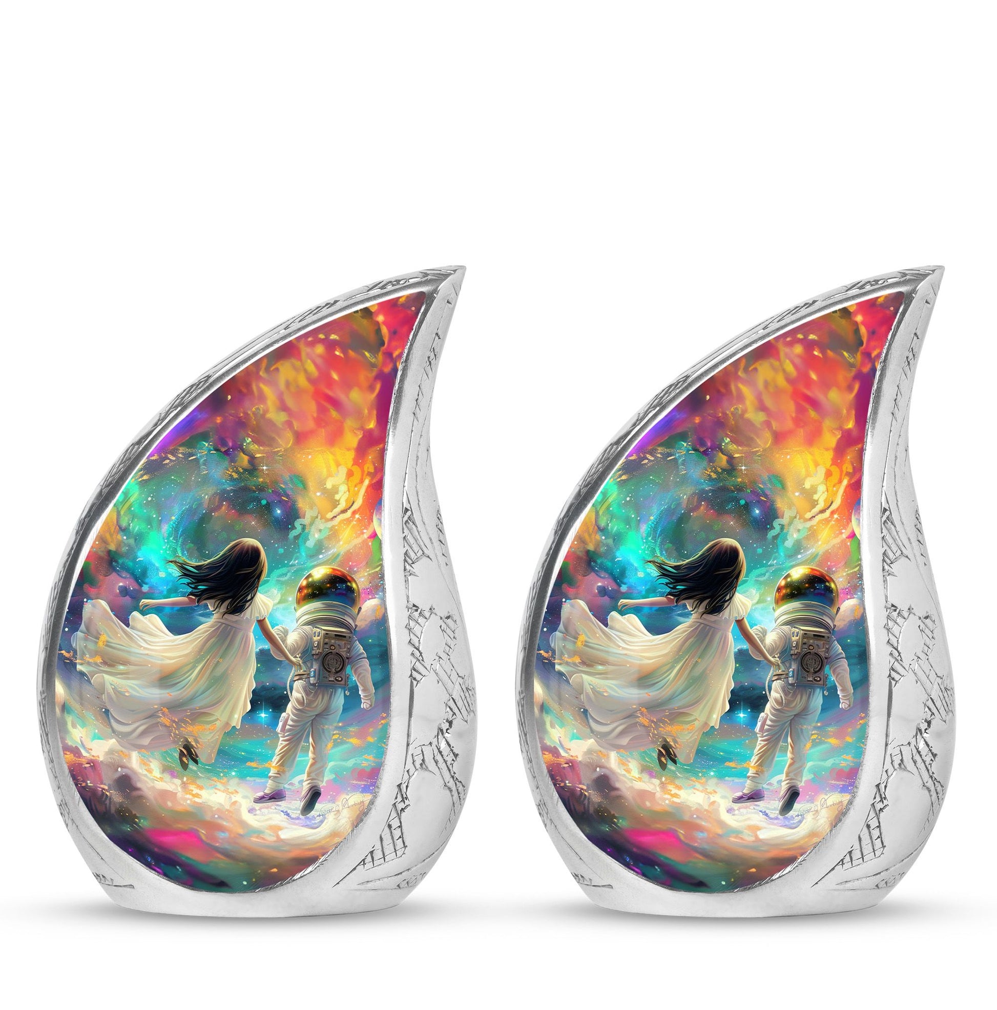 Brother And Sister Large Urn For Human Funeral, Ashes Cremation Urn