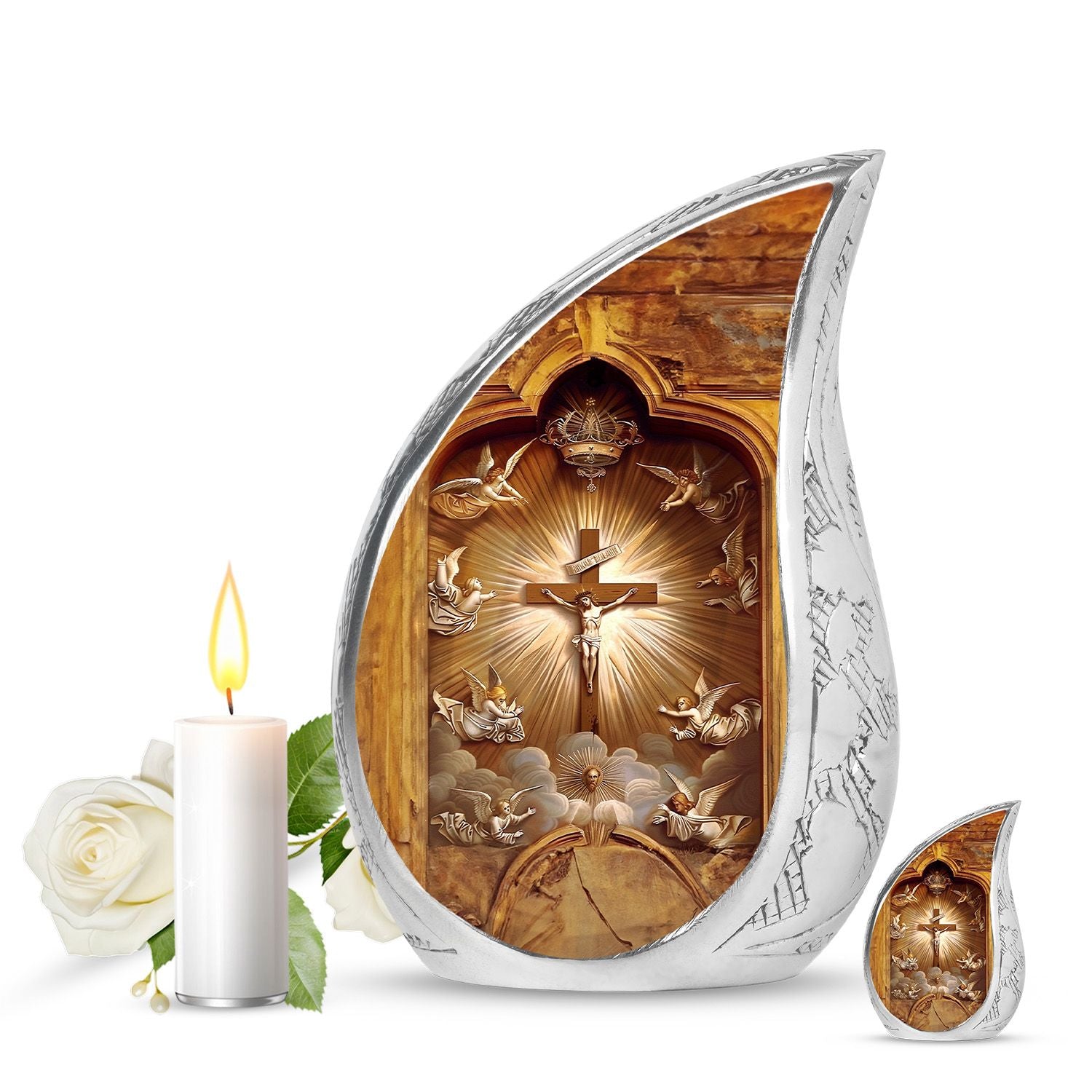 Catholic Ashes Keepsake Funeral, Ashes Cremation Urn For Ashes