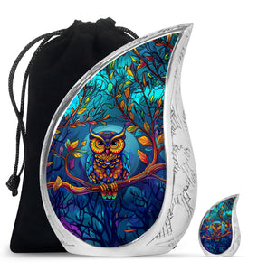 Owl Decorative Urns Funeral, Ashes Memorial Urn